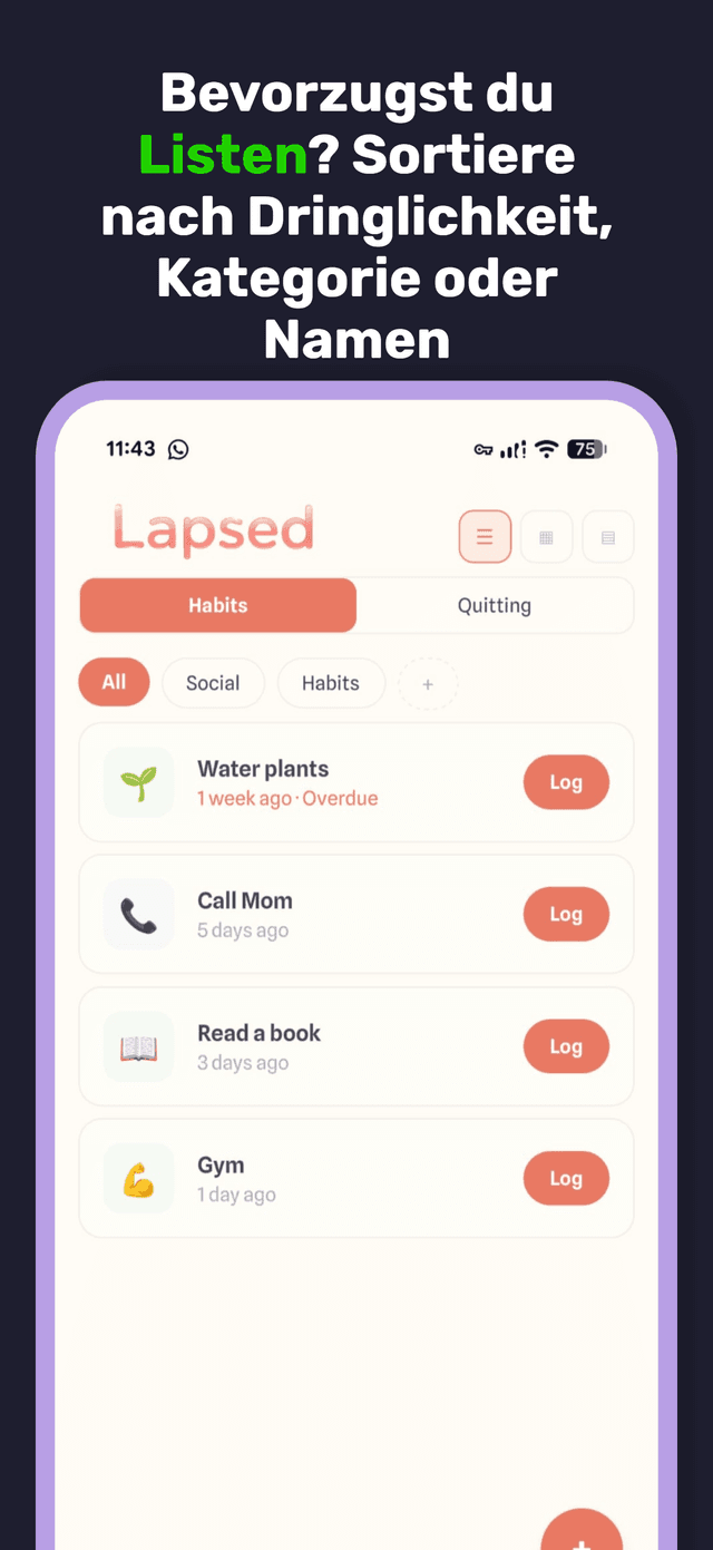 Lapsed app screenshot 5