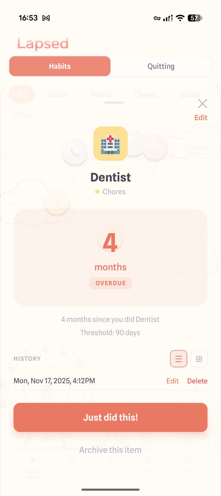 How to Track Irregular Habits: The App for Things You Do Not Do Daily